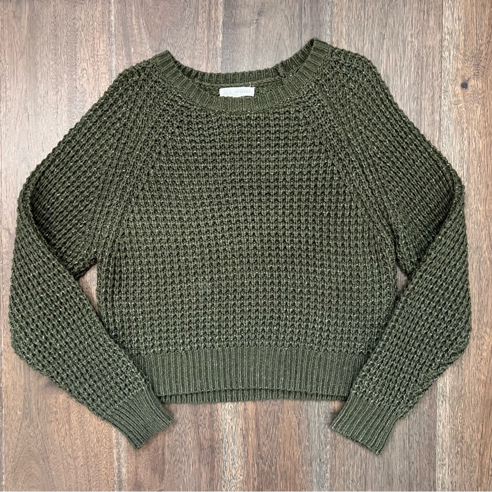 LA Hearts Hunter Green Scoop Neck Sweater XS